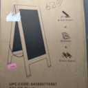 A Frame Chalkboard with Chalk Markers by HBCY Creations: 40x20 Solid Wood A-Frame Sign Gray Double-Sided Magentic Menu Board, Deluxe Set Includes 8 Chalk Markers, 10 Stencils, 2 Magnets