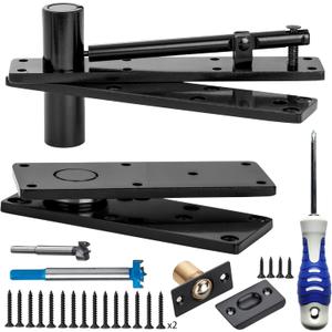 Hidden Door Hinge,870Lbs Load-BearingLarger Thickened Solid Steel Structure - Heavy Duty 360 Swinging Pivot Hinge for Large Secret Doors, Bookcase, Murphy & Shelf Doors (Patent Pending) (EX)