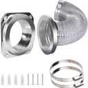 Magnetic Dryer Vent Coupling Kit-DV180 Airtight Seal Dryer Vent Connector Kit, Quick Connect/Disconnect with 4" x 3.3ft Duct & 2 Clamps, Easy to Clean & Install Connector for Dryer Venting