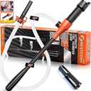 Portable Transfer Pump Battery Operated Electric Siphon Pump for Gas, Fuel, Diesel, Water Transfer 2.4 GPM Flow Oil Extractor, 47 Inches Hose-Easy to Use Hand Fuel Pump, Multi-Use Siphon Transfer Pump (1 Pack of Orange)