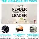 2 x Inspirational Quotes Wall Decals for Classroom: Motivational Vinyl Art Wall Stickers for Library School - Today a Reader Tomorrow a Leader 24" X 20"