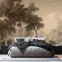 PYFFYP- Retro Tropical Jungle Peel and Stick Wallpaper murals for Bedroom