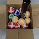 Golf Chipping Game Set : Portable 6-Angle Adjustable Practice Mat Set with 20 Sticky Balls for Indoor Outdoor Family Fun (Golf Club Not Included) (Green)