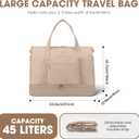 2 x Women's Weekender bag Travel Duffel Bag with Shoe Compartment 21-inch Airline-Approved Carry-On, 2-Piece Overnight Bag Set Personal Item Luggage