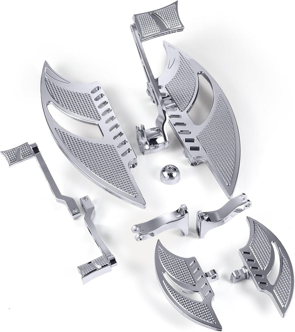 For Harley Floorboards Touring Street Road Glide For Harley Davidson Passenger Floorboards Motorcycle Footboards (Chromed, Comb sets-14-UP Touring)