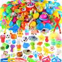 100Pack Prefilled Easter Eggs with Toys Inside Plus Easter Baskets for Kids, Easter Toys Party Favors for Kids Boys Girls, Easter Egg Fillers, Easter Basket Stuffers, Easter Eggs Hunt Classroom Prize