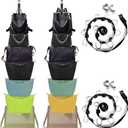 INOGIH Bag-Organizer Rack-Purse Handbag-Hanger Holder-Storage Over The Door Closet(Rack for Handbags/2 pcs Hold 20 Bags) (Black 2 Pack)