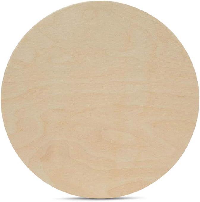 Wood Circles 10 inch 1/2 inch Thick, Unfinished Birch Plaques, Pack of 1 10 inch Wood Circle for Crafts and Blank Sign Rounds, by Woodpeckers