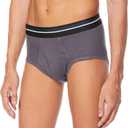 Amazon Essentials Men's Cotton Breathable Tag-Free Briefs Underwear, Multipacks (X-Large, Black/Charcoal/Grey Heather)