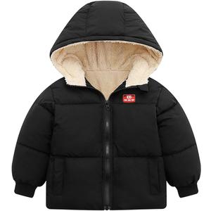 Toddler Baby Winter Coat Boys Girls Light Hooded Down Jacket Kids Thicken Warm Lined Fleece Puffer Jackets Outerwear Size 100/3-4T