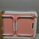 FISYOD Foldable Laptop Table, Portable Lap Desk Bed Table Tray, Laptop Stand with Cup Holder & Tablet Slot & Lifting Handle for Working Writing Drawing & Eating (Pink)