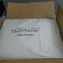 Three Geese Adjustable Layer Goose Feather Pillow,Assemblable Bed Pillow,100% Soft Organic Cotton Cover,Good for Side and Back Stomach Sleeper, Queen Size,Packaging Include 1 Pillow