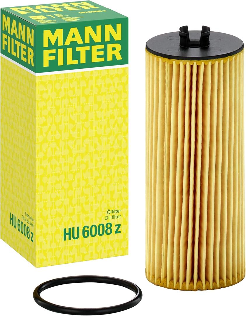 Mann Filter HU 6008 z Cartridge Oil Filter Replacement Compatible With Mercedes-Benz AMG GT Series, C Series AMG, CLA45 AMG, E63 AMG S, G & GL Series, Maybach GLS600, SL55 AMG, SL63 AMG