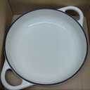 Dutch Oven for Bread Baking, 5.4 Quart Dutch Enameled Cast Iron Bread Oven, Dutch Oven for Sourdough Bread Baking, Oven Safe up to 500 F, 25 cm White