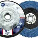 Benchmark Abrasives 4.5" x 5/8"-11 Premium High Density Jumbo Zirconia Type 27 Flap Discs 4 1/2 for Angle Grinder, Sanding Discs, Finishing - Grinding Wheels 4 1/2 Inch - (10 Pack) 40 Grit
