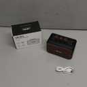 LEKATO Mini Guitar Amplifier, Dual Speakers 5W, Rechargeable Electric Guitar Amp Bluetooth with Clean Overdrive, 6H Working, Headphone Jack, Portable Small Amp for Practice AG-04 (Brown)