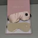 Heated Eye Mask - Cordless Eye Mask for Dry Eyes, Eye Relief, Improved Sleep, Washable Eye Heating pad for Travel and with Replaceable Shell (Champagne Blush)