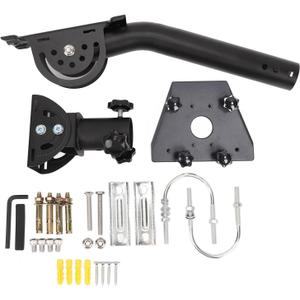 Adapter Mounting Pole Kit for Gen 3 Standard Dish 360 Degree Rotation Roof Wall Pole Mount Adapter Set Complete Accessories for Outdoor Installation Alloy Steel