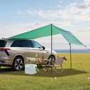 Portable Car Awning, Lightweight Vehicle Awning for Camping UV50+ Car Canopy for Beach, Outdoor Activities | Easy Setup, Waterproof & Compact Design
