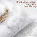 Artscope Synthetic Down Lumbar Pillow Insert, 12x20 Down Alternative Throw Pillow Insert. Ultra Soft Fluffy Sleeping Pillow with 100% Cotton Cover, Decorative Pillows-White.