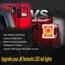 Smoked LED Tail Lights Compatible with JK 2007-2017,Rear Lights w/Tunnel Edition Taillights Brighter when Cross-country NOT FOR JL