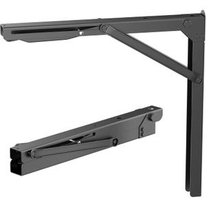 TORACK Heavy-Duty 18 inch Folding Wall Shelf Brackets, Space-Saving Collapsible Shelf Brackets for Garage, Kitchen, Laundry, 550 lbs Capacity, Wall-Mounted Support Hinges for Workbench/Table