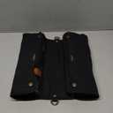 TOURBON Canvas Cycling Bicycle Bike Pannier Rear Seat Bag Rack Trunk (Waterproof, Roll-Up) (Black)