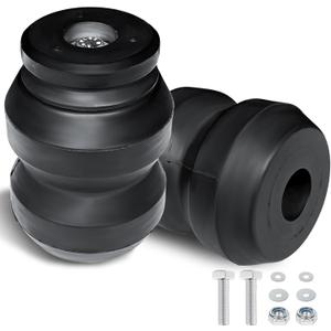 MILLISEC 2Pcs Rubber Helper Suspension Springs Rear Kit Compatible with 2009-2022 Ram 1500, 2011-2022 Chevy Silverado and GMC Sierra 2WD/4WD Car, OEM Number DR1500DQ, GMRCK25D