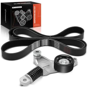 A-Premium Engine Serpentine Belt Drive Kit with Tensioner Compatible with Toyota Camry 2007-2009 & Pontiac Vibe 2009-2010, 2.4L