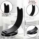 Spakon 2 Pieces Acrylic Pen Holder Display Stand Pencil Display Holder Fountain Pen Ballpoint Rack Desk Pencil Wand Showcase, Paintbrush Drying Rack for Home Office(Black)