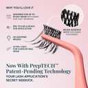 FlutterHabit The Sweetheart prepTECH Classic 6 Pair Underlash Extensions, 1113mm Natural Curl Lash Clusters, Reusable Under Lash Eyelashes Home Application, Medium Volume Doll Eye, Adhesive Required