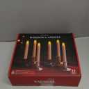 YAUNGEL Window Candles, 12 Pack LED Battery Operated Christmas Candles for Windows with Remote Electric Candle Lights with Removable Candle Holders Suction Cups for Christmas Decorations, Silver