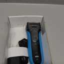 Braun Electric Series 3 Razor with Precision Trimmer, Rechargeable, Wet & Dry Foil Shaver for Men, Blue/Black, 4 Piece
