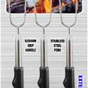 Open Flame Roasting Extendable Marshmallow Fork Plastic/Stainless Steel 3 pk