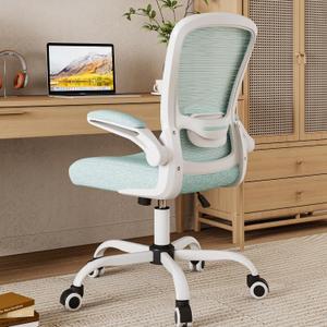 Mimoglad Ergonomic High Back Mesh Office Chair, Adjustable Lumbar Support, Thickened Seat Cushion (Modern, Tiffany Blue)