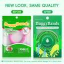 BuggyBands 24 Pack Mosquito Bracelets, Mosquito Bands for Adults and Kids with Individually Wrapped & DEET Free, Natural and Waterproof Wristbands Citronella Bracelets for Camping Hiking