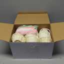 Weysat 18pcs Velvet Bow Mini Easter Baskets with Handles pastel Easter Party Favor Supplies Mini Woven Rattan Flower Baskets with Colorful Ribbon for Tiny Party Favors, Arts with DIY Crafts