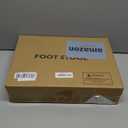 Foot Stool Ottoman Foot Rest Under Desk,Small Stool for Living Room, Bedroom and Kitchen (Natural Legs - Beige Stool Surface)