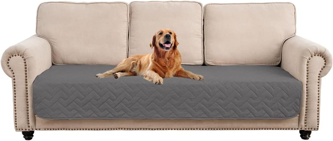 fuguitex Waterproof Dog Bed Cover Couch Cover for Pet Anti-Slip Cat Mat Pet Pad Blanket for Sofa Chair Recliner Bed Furniture Protrctor (30x75 Inch (Pack of 1), Dark Grey)