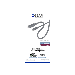 6 Foot Silicone Rubber Sync & Charge Cable