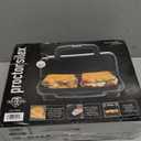 Proctor Silex Deluxe Hot Sandwich Maker With Easy-Clean Durable PFAS-Free Nonstick Ceramic Plates, Fits up to 2 Grilled Cheese, Ruebens, Tortas or Subs, Stainless Steel (25415MN)