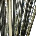 ZiDeTang Button Beaded Door Curtain Fringe Tassel Living Room Divider Curtain (39.30" x 78.50", Black)