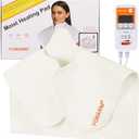 Moist Heating Pad for Neck and Shoulder, Neck Wrap Weighted Heating Pad with Deep Steam Relief, Electric Heat Pad with Auto Shut Off, Washable Removable Soft Cover, 20"x20"