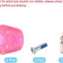 PATIKIL Roller Skate Toe Stops with Screwdriver 82A Rubber Brake Stoppers Block for Roller Skate Accessories Replacement (Pink)