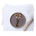 D'Moksha Homes White Silk Placemats Set of 4 - Vegan Silk White Placemats 14 x 19 Inch - Elegant, Machine Washable Cloth Placemats for 4th of July - 100% Cruelty Free, Recycled Fabric