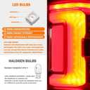 LED Tail Light Assembly Compatible With 2019-2023 Ford Ranger w/Blind Spot (Module NOT Included) Right Passenger Side Taillights Taillamps Brakelights Replace Part Number:KB3Z13404G