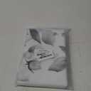 Gibelle Small Stall Shower Curtain 36 x 72, Narrow Grey Floral Decorative Bathroom, Watercolor Plant Eucalyptus Leaves Fabric with Hooks