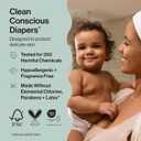 The Honest Company Comfort Dry Disposable Daytime Diapers for Sensitive Skin, Hypoallergenic, Fragrance-Free, Sky's the Limit + Wingin It, Club Box, Size 6 (35 lbs), 40 Count