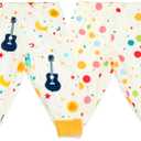 MOEMOE BABY Waterproof Diaper Pants for Potty Training 2 Packs Overnight Diaper Short for Toddler Boys and Girls (5-7 Year, Guitar)