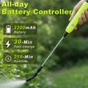 1.35 Gallon Battery Powered Sprayer, Covers 3,000 Sq Ft per Tank – Electric Sprayer with 3 Interchangeable Nozzles, Adjustable Shoulder Strap for Lawn, Garden, Weed Control – Gray
